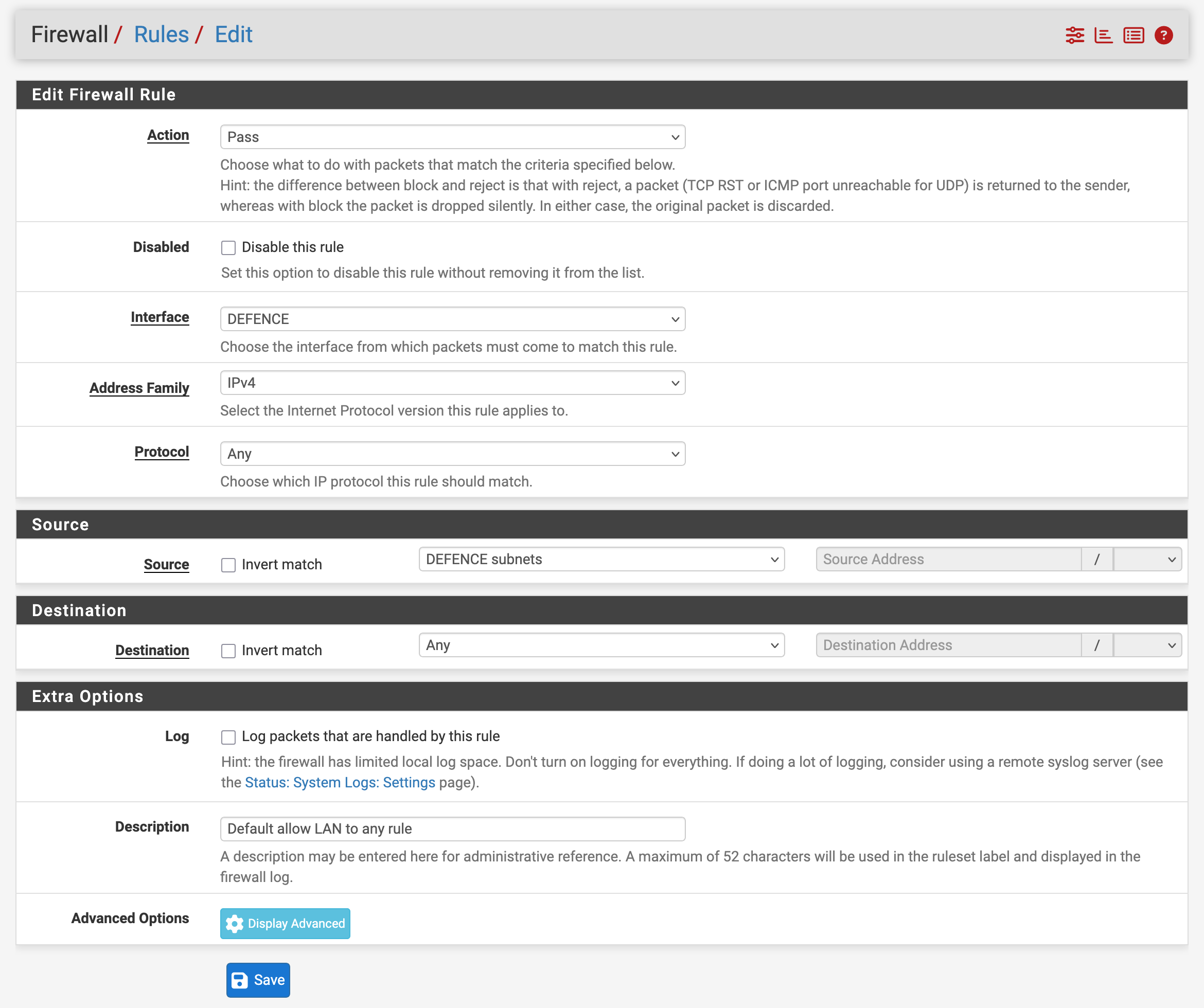 Copying the temporary rule across interfaces and changing the source per VLAN.