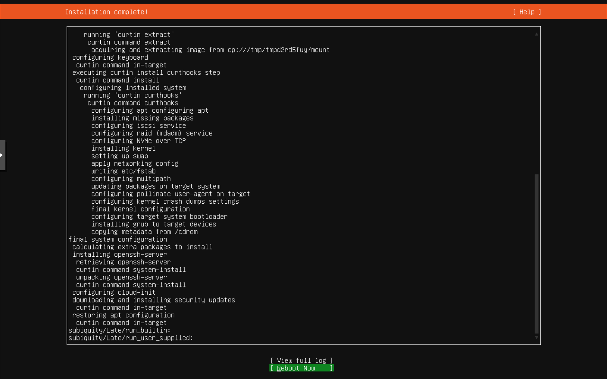No server snaps selected. Docker will be installed from the official APT repository.