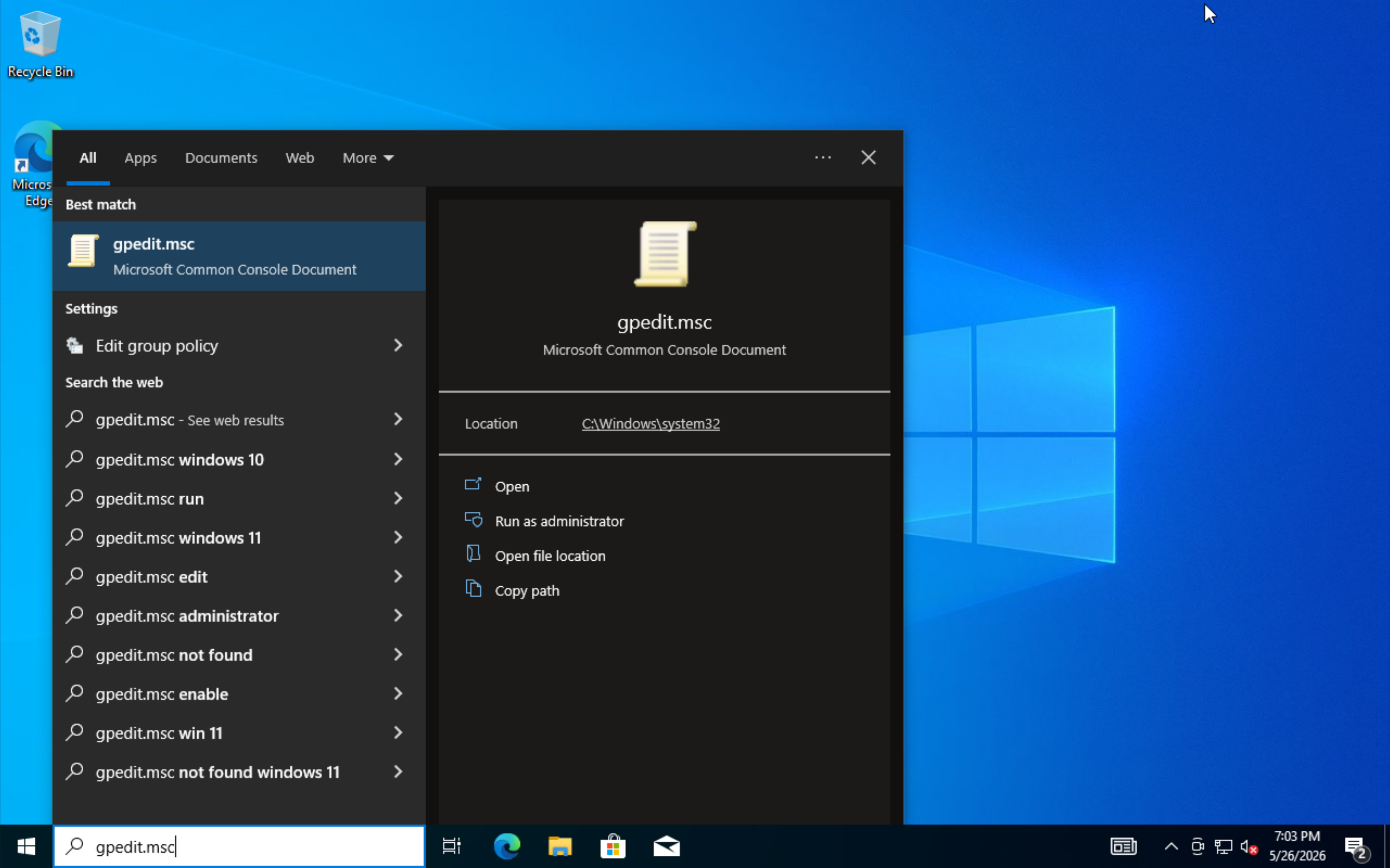 Windows Updates disabled during setup.